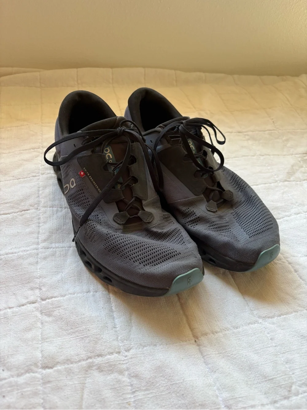 On Cloud Cloudstratus 3 Men's Black Gray & Blue Running Sneaker 12